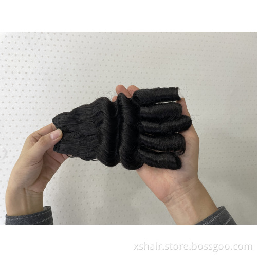Wholesale Pixie Curls Human Hair Bundles Cuticle Aligned Customized Texture Virgin Super Double Drawn Hair